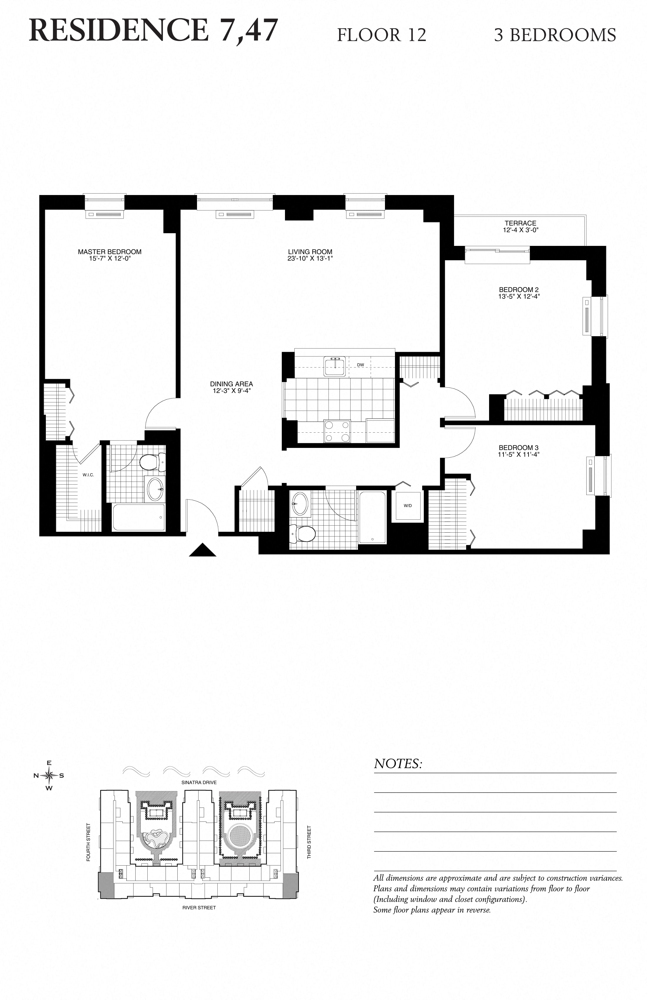 Floor plan for 3 beds, 2 baths, 1498 sqft